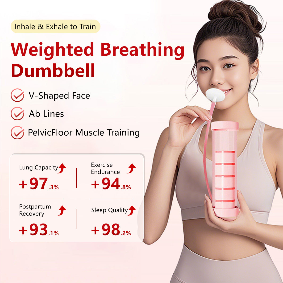 Weighted Breathing Dumbbell Oxygen Training Breathe Fit Unisex