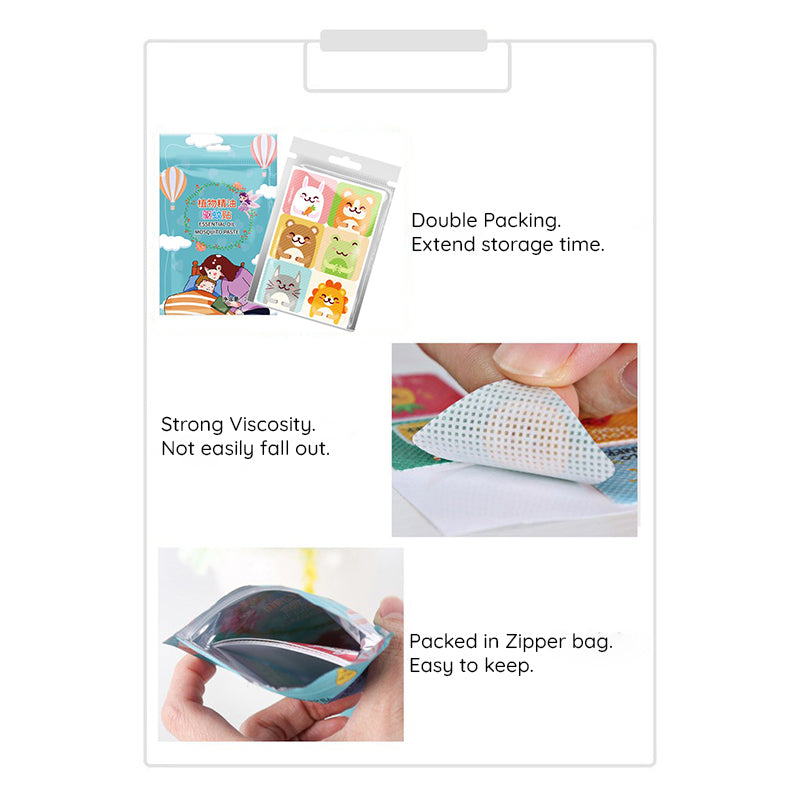 Cartoon Mosquito Repellent Patch 24pcs/Patch Essential Oil Children Adults