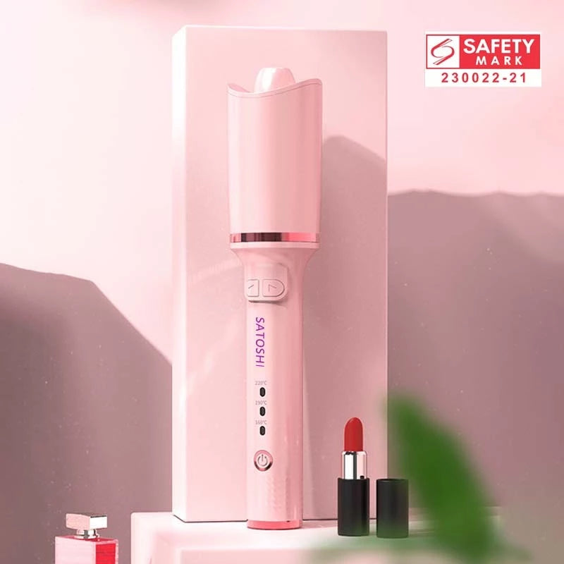 Premium Quality Auto Wireless Portable Ceramic Hair Curler USB Hair Straightener