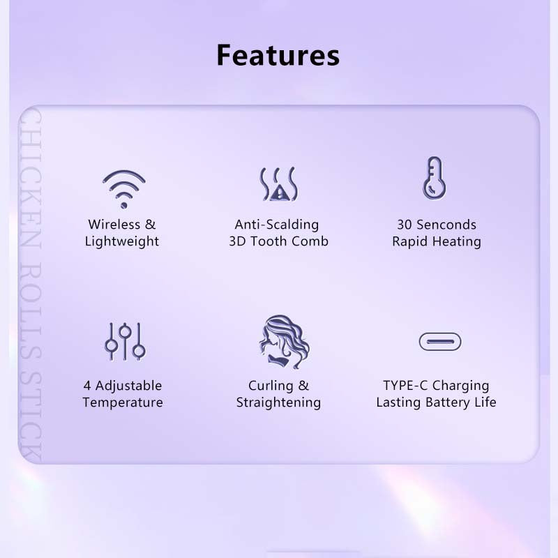 Cordless Hair Straightening Comb