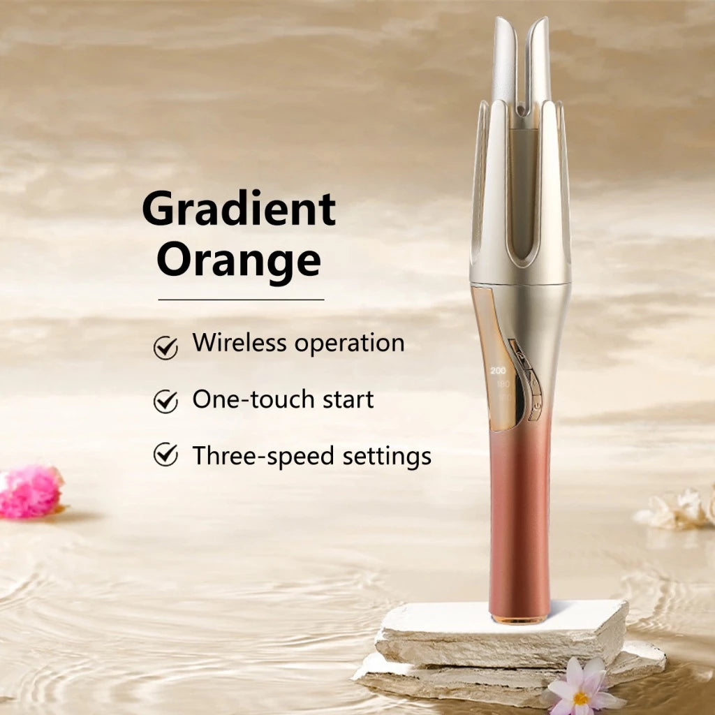 Premium Quality Auto Wireless Portable Ceramic Hair Curler USB Hair Straightener