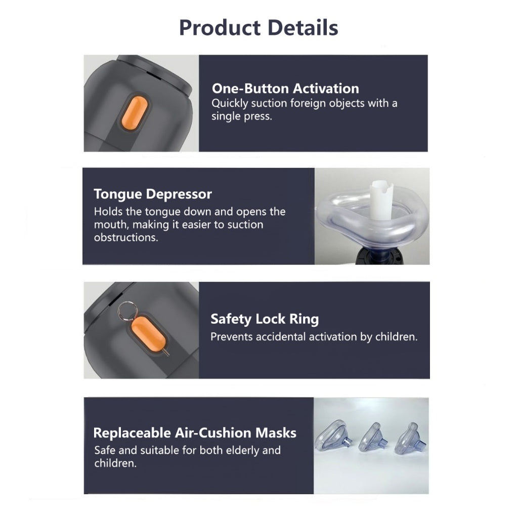 Heimlich Anti-choking First Aid Device Home First Aid Anti-Backflow Valve Emergency Device