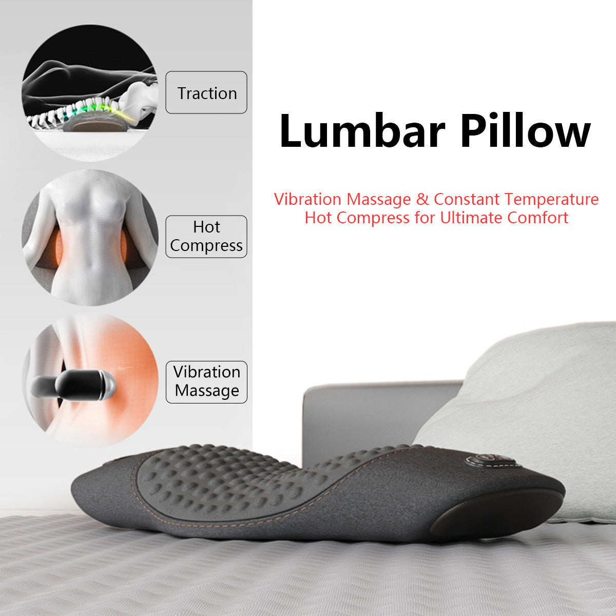 JOMO Cervical Pillow with Massage + Hot Compress