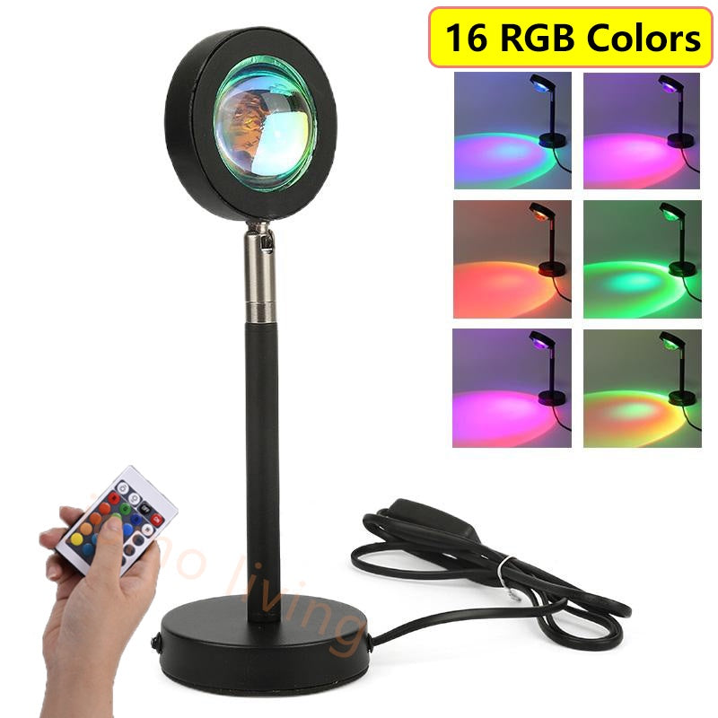11 Colors Photography Selfie Sunset Lamps Projector 11 Rainbow Colors Wall Projection Lamp