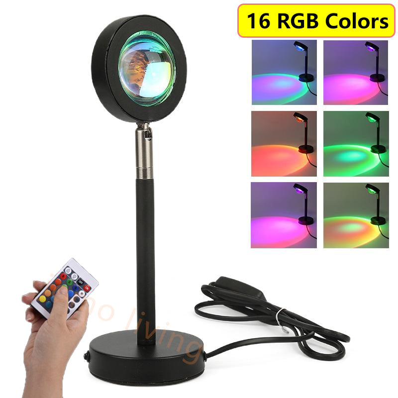 USB Robot Atmosphere Light 360° Sunset Lamp Dimming Projector Night Lamp Selfie Light Gift Idea