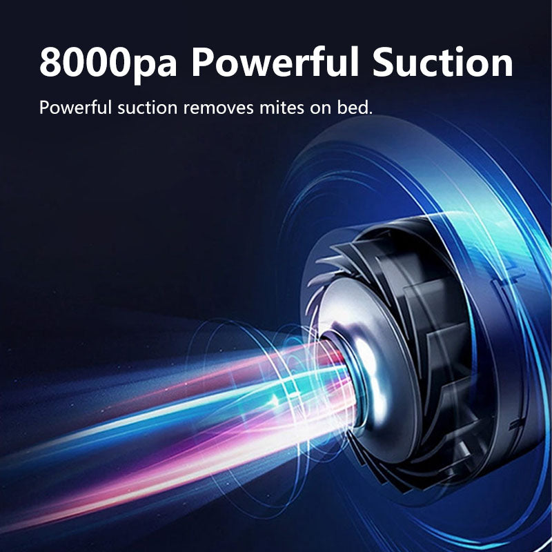JOMO 8000Pa Cordless Dust Mite Vacuum UV-C Ultraviolet Rays Powerful Suction High Frequency Suction