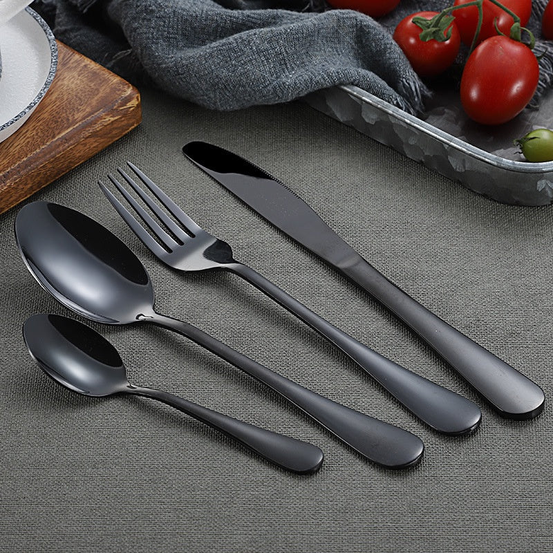 Cutlery Set 24 pieces Stainless Steel Fork Spoon Knife Tea Spoon Gift Set Utensils Vday Gift idea