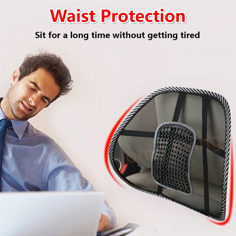 Massage Bead Lumbar Back Support Spine Posture Correction Car Seat Chair Cushion Pad