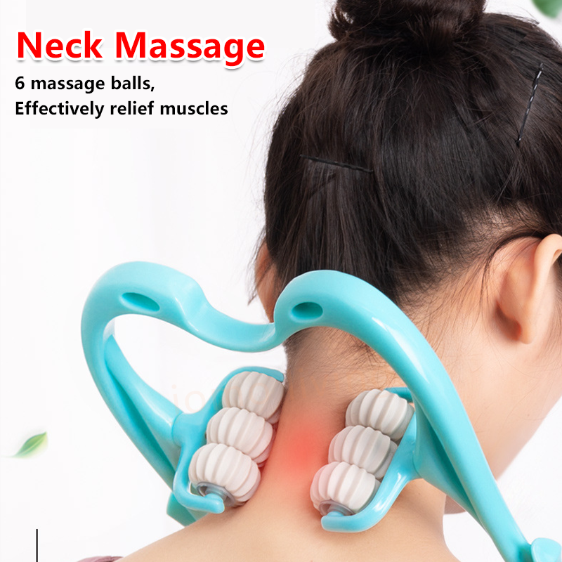 Cervical Spine Massager Handheld Massager Shoulder Neck Massage Roller Pain Relief Neck Pain