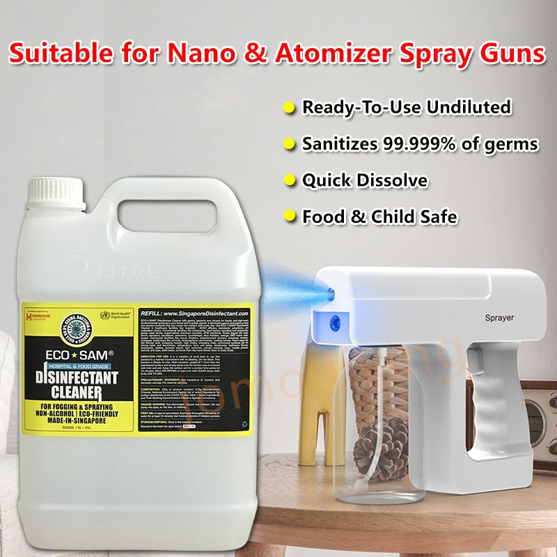 ECOSAM Surface 5L Disinfectant Non Alcohol Based (Hospital grade) Spray Gun Disinfectant