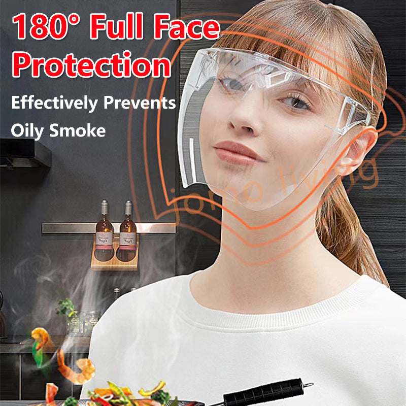 Adult Kids Full Face Shield Acrylic Protective Transparent Cap Face Mask PET Isolation Mask