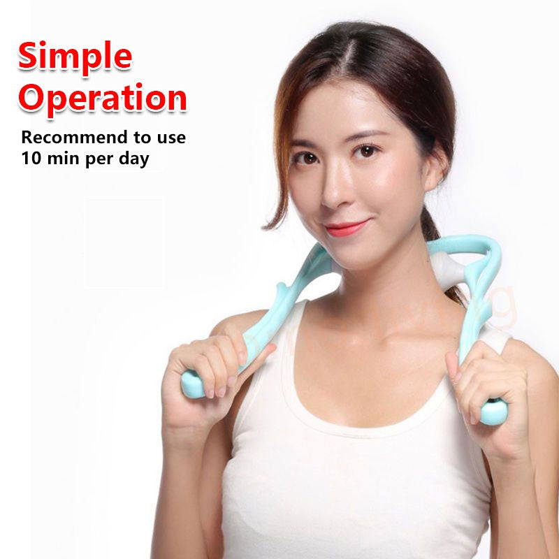 Cervical Vertebra Massager Plastic Manual Neck Massager Office Neck Massage Tool Pressure Pain Relieve Hand Roller