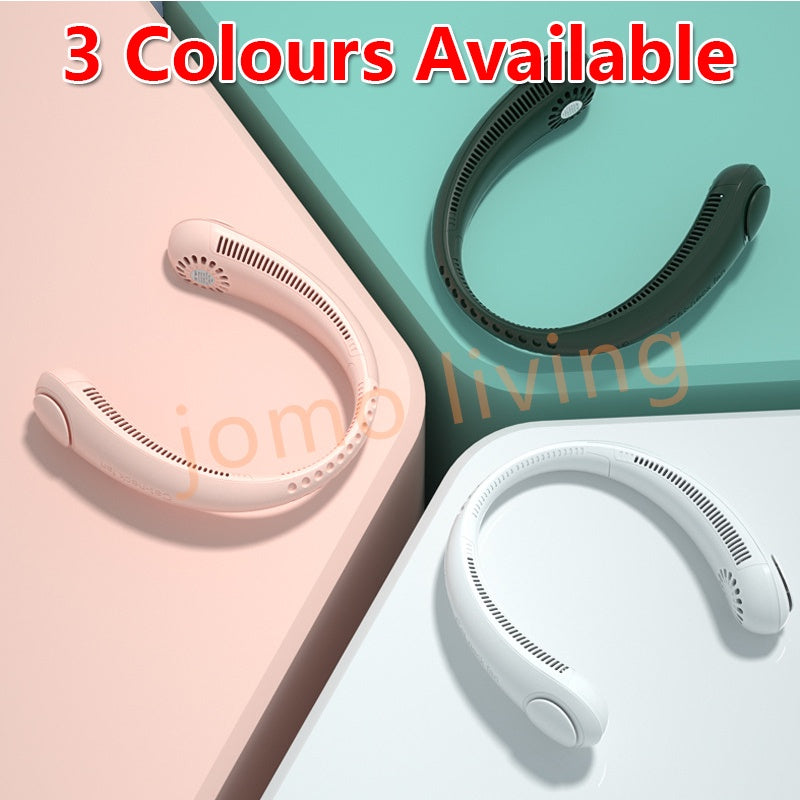 Bladeless Leafless Neck Cooler Sport Hanging Neck Fan Charging Portable Foldable USB Air Cooler
