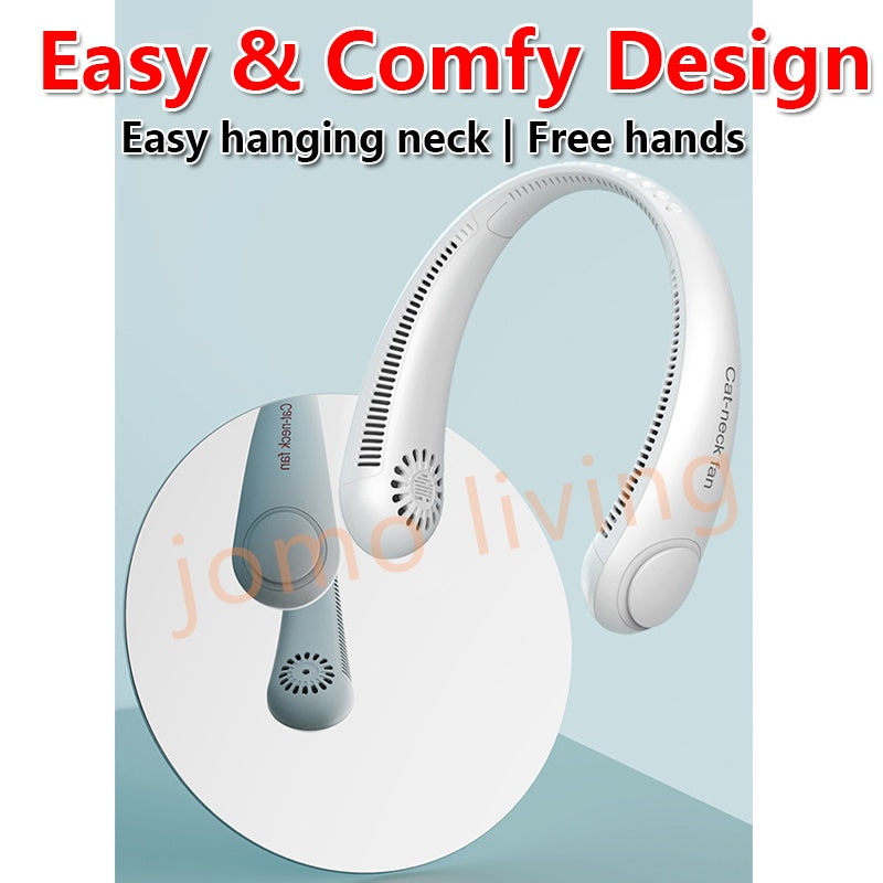 Bladeless Leafless Neck Cooler Sport Hanging Neck Fan Charging Portable Foldable USB Air Cooler