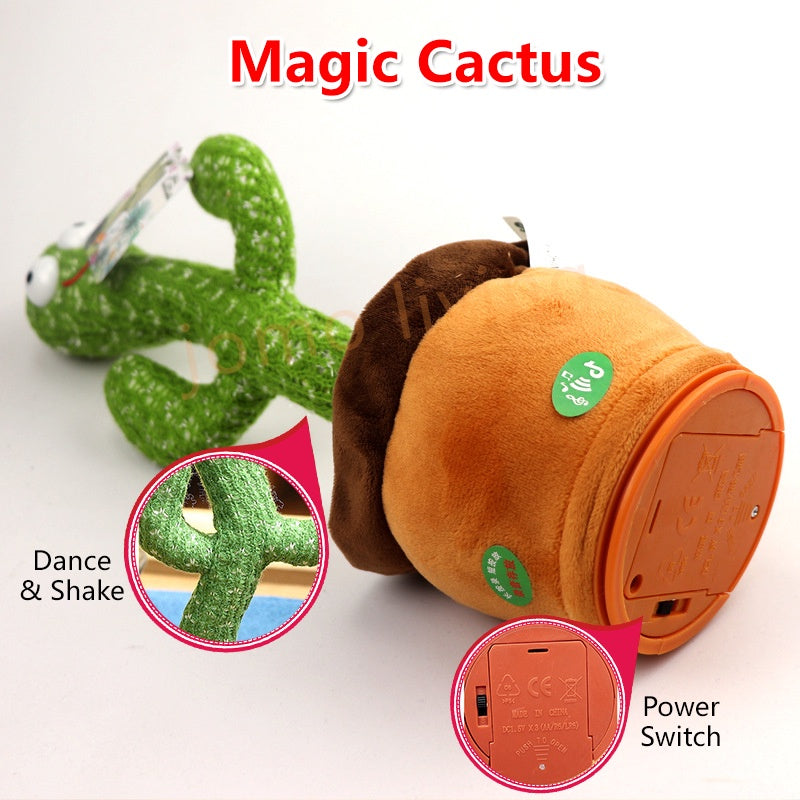 Dancing Singing Cactus with 120 Songs Plush Toy Talk Kaktus Plush toys Tik Tok