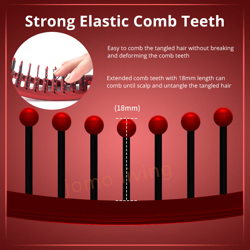 JOMO Rib Bone Hair Massage Comb Curved Scalp Massage Comb Detangle Hair Styling Comb Hair Volumizing