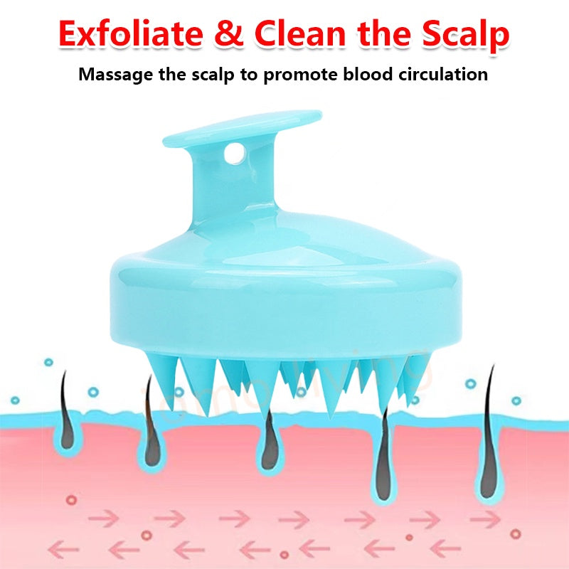 Scalp Massager Soft Silicone Hair Shampoo Massage Hair Brush Comb