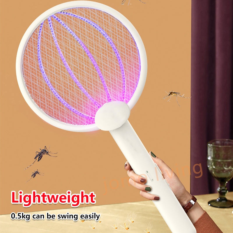 Foldable Electric Mosquito Killer Racket Mosquito Swatter USB Rechargeable Mosquito Lamp Repellent