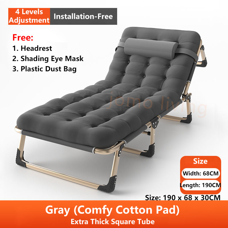 Japanese Portable Folding Bed Single Bed 75cm Wide Surface Lightweight Bed