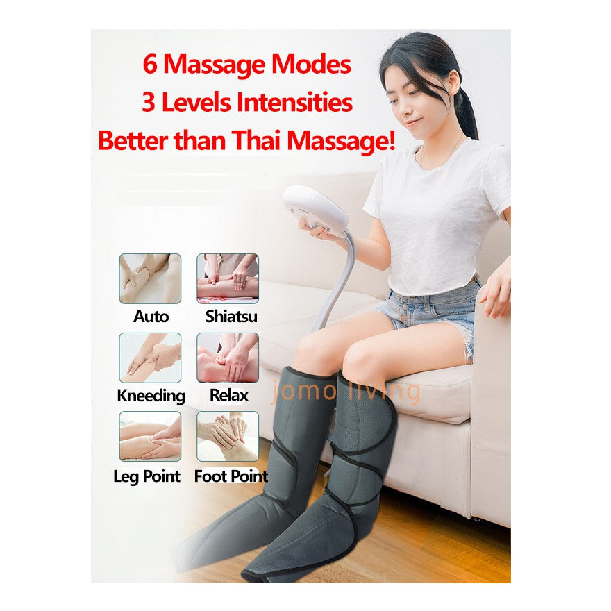 All in One Leg and Foot Massager for Circulation and Relaxation 6 Massage Modes Heat