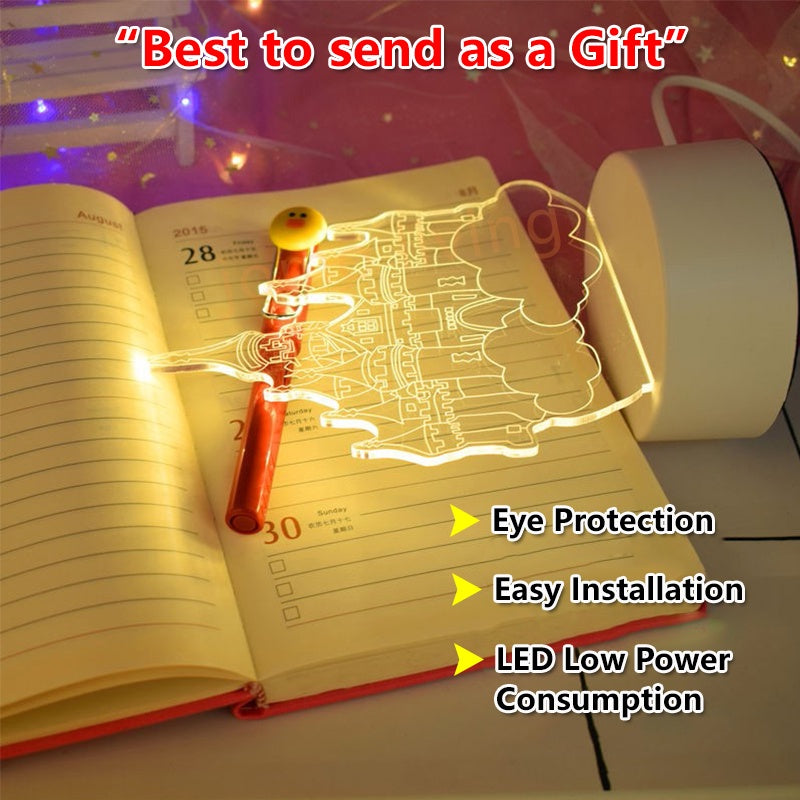 3D LED Light Gift Warm Light Bedroom Table Lamp USB Light Birthday Gift Idea Vday Present