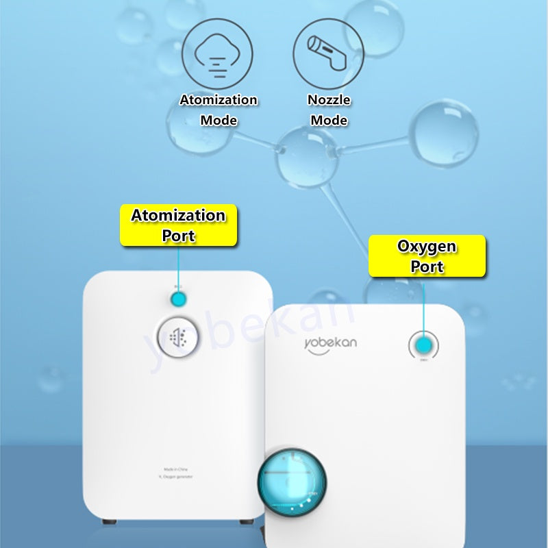 Yobekan 1-7L Oxygen Concentrator Oxygen Generator Machine Household Portable Atomizer Negative Ion