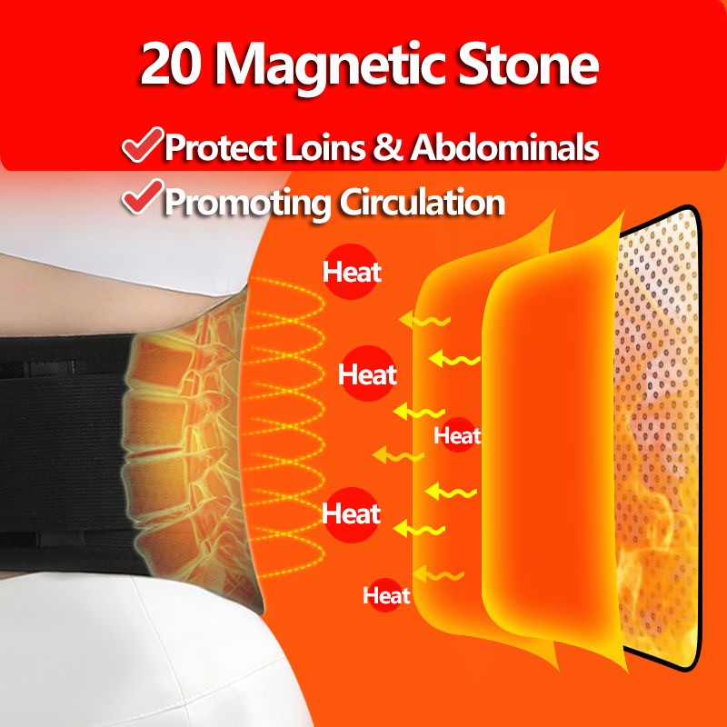 Self-heating Magnetic Waist Belt Tourmaline Self-heating Pain Relief Neck Back Massager Menstrual Heat Pad