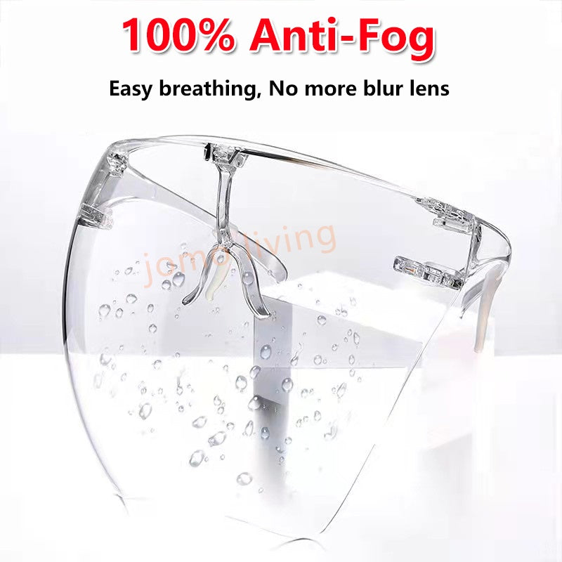 Kids Adults Solid Full Face Protection Shield Mask Acrylic Transparent 100% Anti Fog Face Shield Sheild