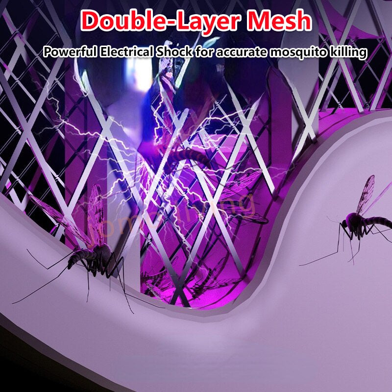 Foldable Electric Mosquito Killer Racket Mosquito Swatter USB Rechargeable Mosquito Lamp Repellent