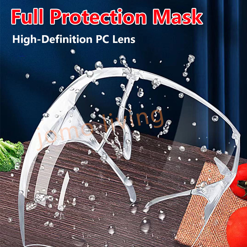 Full Face Protection Shield Mask Acrylic Protective full face Transparent Anti Fogging Windproof Antibacteria