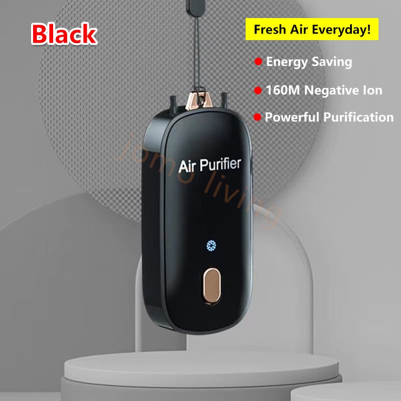 Mini Portable Negative Ion Anion Air Purifier Wearable Air Purifier Necklace USB Air Cleaner