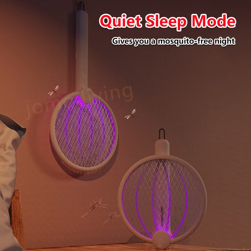 Foldable Electric Mosquito Killer Racket Mosquito Swatter USB Rechargeable Mosquito Lamp Repellent