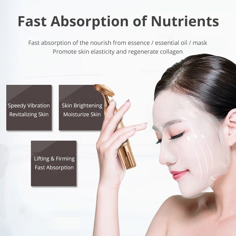 JOMO Electric Gold Facial Massager Essence Absorption Vibrator Facial Firming Beauty Device