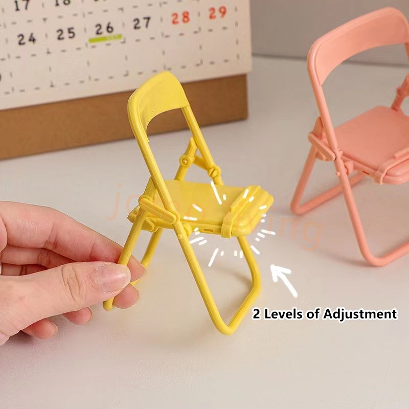 Mini Cute Phone Stand Holder Foldable Tablet Holder Pastel Mini Chair Mobile Phone Holder
