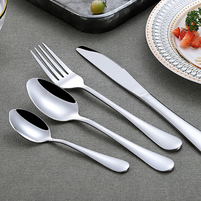Cutlery Set 24 pieces Stainless Steel Fork Spoon Knife Tea Spoon Gift Set Utensils Vday Gift idea