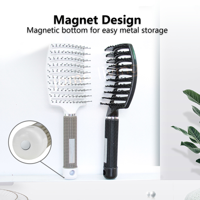 JOMO Rib Bone Hair Massage Comb Curved Scalp Massage Comb Detangle Hair Styling Comb Hair Volumizing