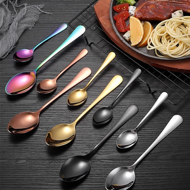 Cutlery Set 24 pieces Stainless Steel Fork Spoon Knife Tea Spoon Gift Set Utensils Vday Gift idea