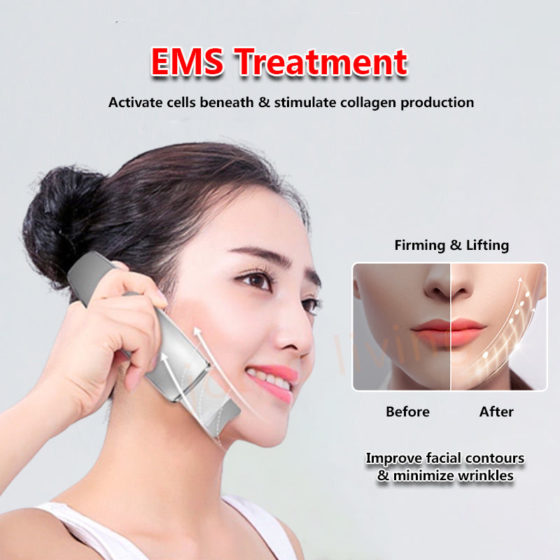 JOMO Ultrasonic Exfoliating Ion Facial Scrubber Remove Impurities Face Cleaning Machine
