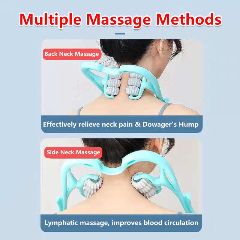 Cervical Spine Massager Handheld Massager Shoulder Neck Massage Roller Pain Relief Neck Pain