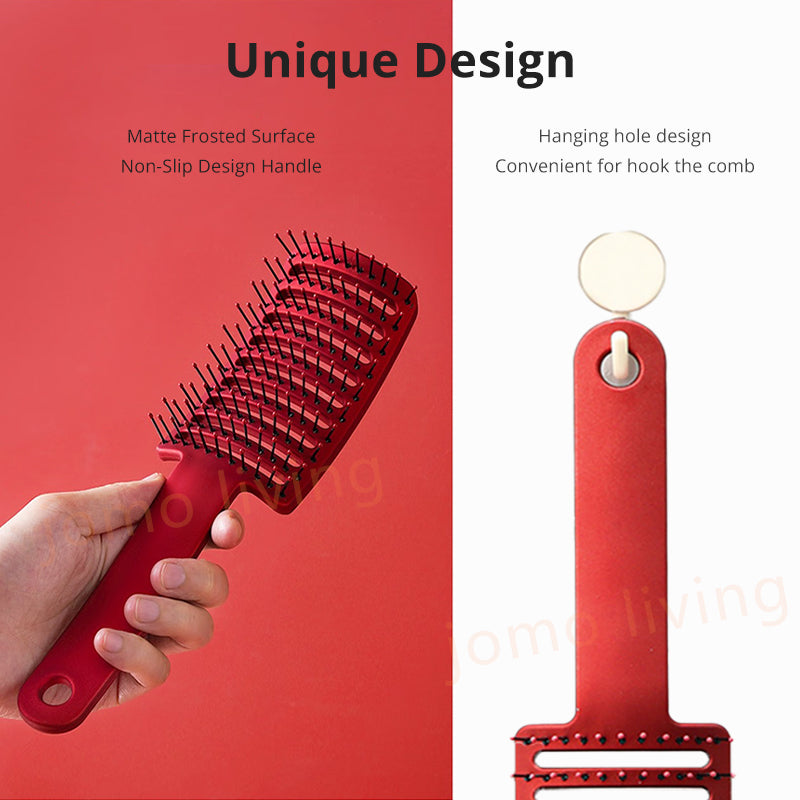 JOMO Rib Bone Hair Massage Comb Curved Scalp Massage Comb Detangle Hair Styling Comb Hair Volumizing