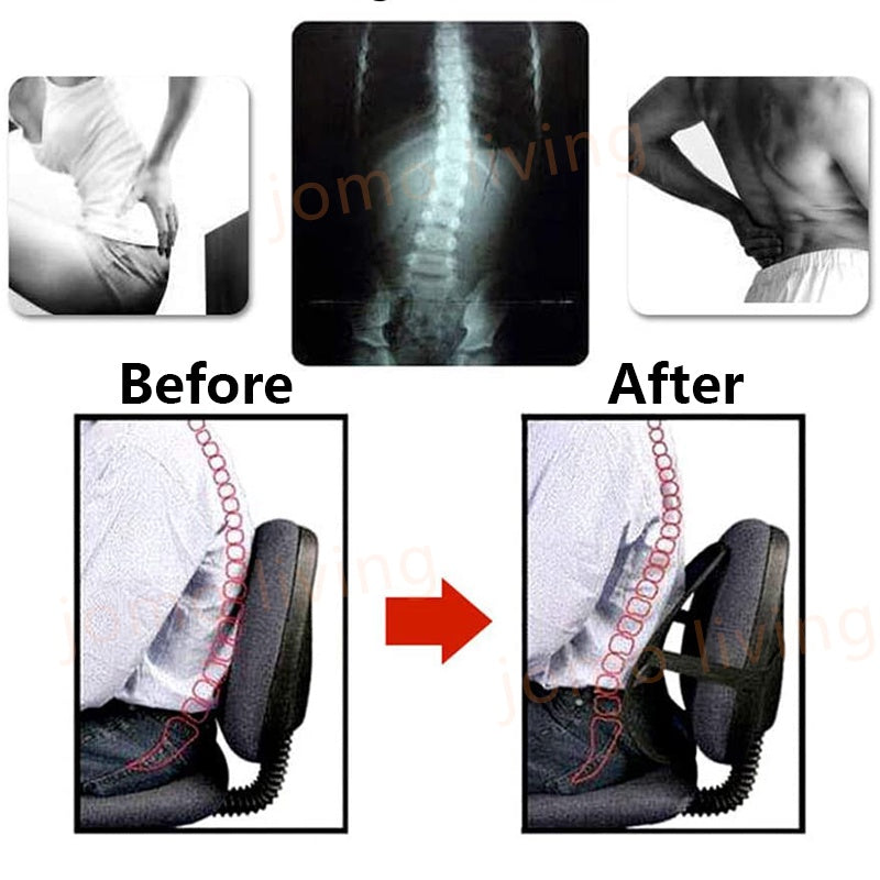 Massage Bead Lumbar Back Support Spine Posture Correction Car Seat Chair Cushion Pad