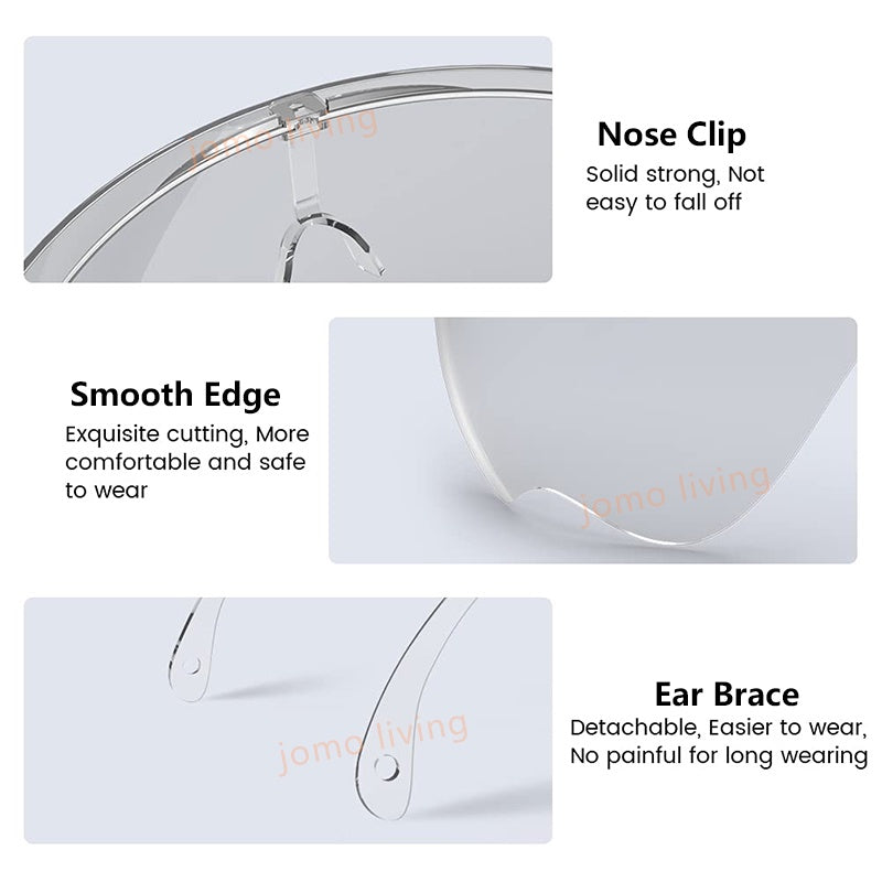 Kids Adults Solid Full Face Protection Shield Mask Acrylic Transparent 100% Anti Fog Face Shield Sheild