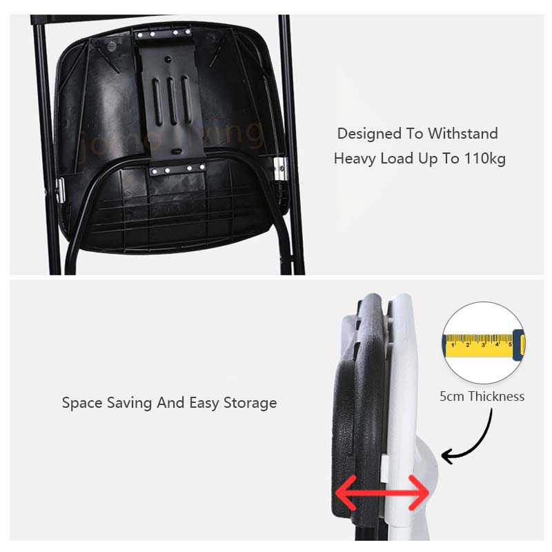 JOMO Premium HDPE Outdoor Portable Folding Chair Armless Lightweight Backrest Furniture Chair