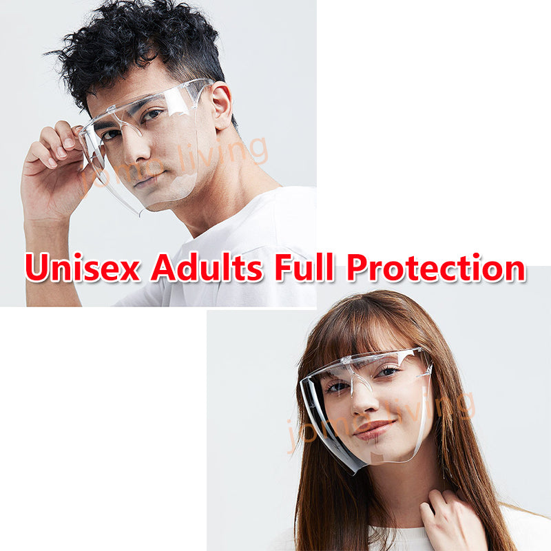 Adult Kids Full Face Shield Acrylic Protective Transparent Cap Face Mask PET Isolation Mask