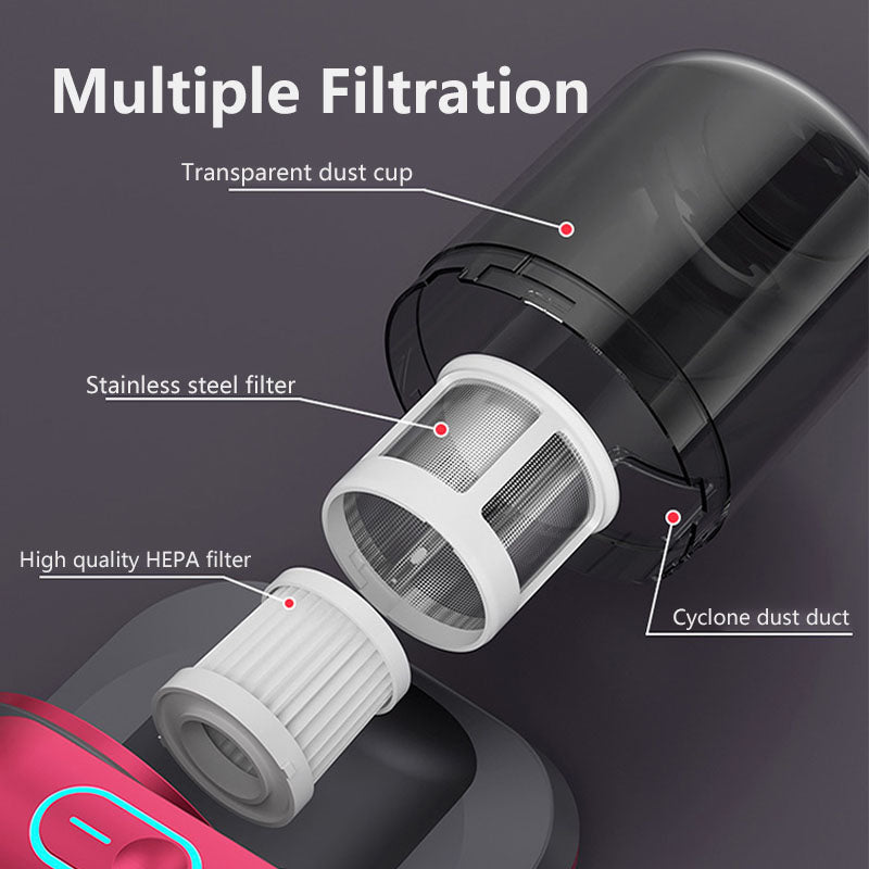 JOMO 8000Pa Cordless Dust Mite Vacuum UV-C Ultraviolet Rays Powerful Suction High Frequency Suction