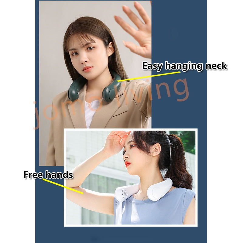 Bladeless Leafless Neck Cooler Sport Hanging Neck Fan Charging Portable Foldable USB Air Cooler