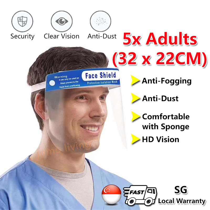 Adult Kids Full Face Shield Acrylic Protective Transparent Cap Face Mask PET Isolation Mask