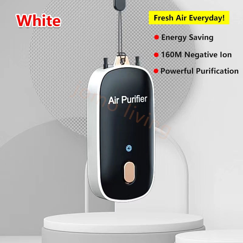 Mini Portable Negative Ion Anion Air Purifier Wearable Air Purifier Necklace USB Air Cleaner