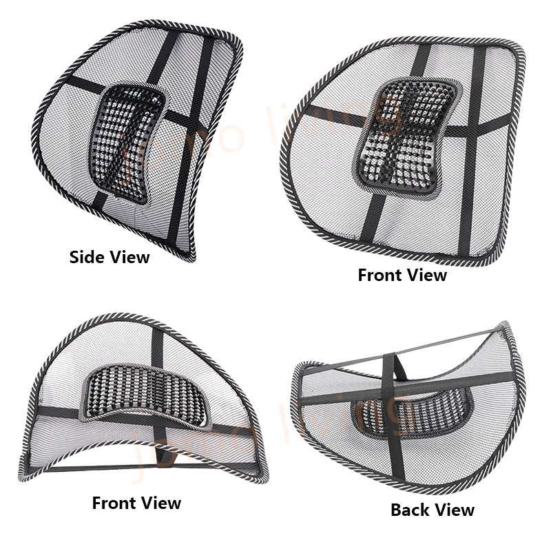 Massage Bead Lumbar Back Support Spine Posture Correction Car Seat Chair Cushion Pad