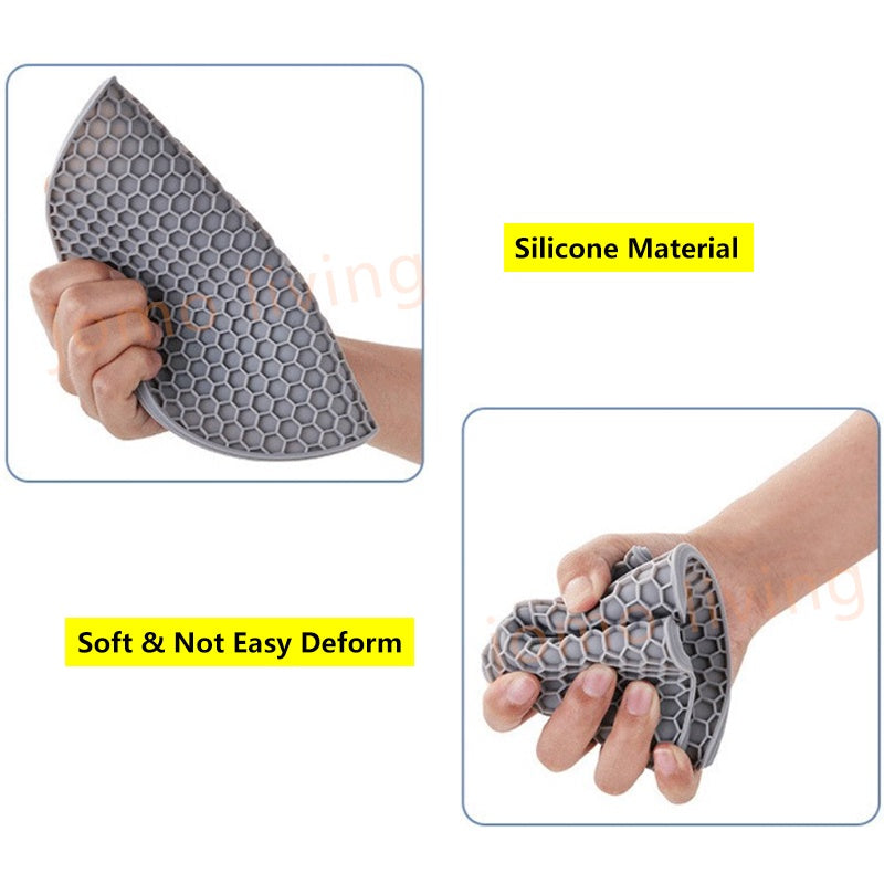 14.5cm Rubber Insulation Pads Round Honeycomb Silicone Coaster Placemat Anti-slip Table